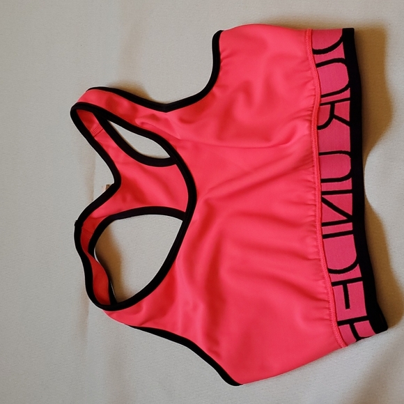 Under Armour Atletic Mid Sport Bra Neon Pink Size Small - Picture 6 of 6